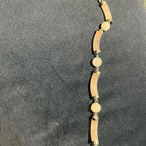 Rose quartz bracelet.